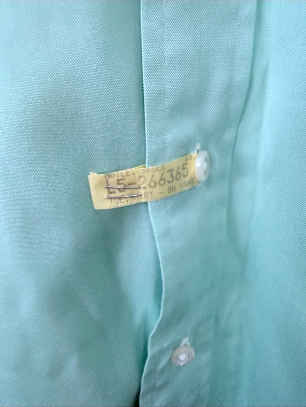 Ralph Lauren Mint Green Classic Button-Down Dress Shirt Cotton  XL P2P 25.5 in - Picture 5 of 5